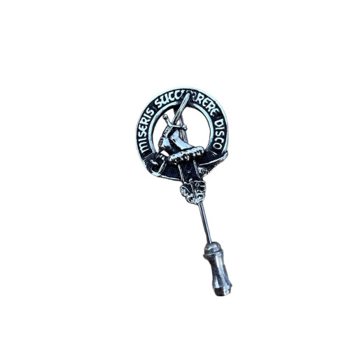 MacMillan Clan Crest Pewter Cap Lapel Tie Pin