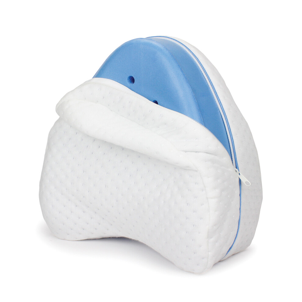 Jml Contour Leg Pillow - Ergonomic Memory Foam For Side Sleepers, Hip & Knee Alignment With Cool Ventilated Core
