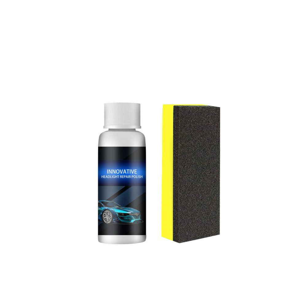 (20Ml Repair Agent + Sponge Wipe) Car Headlight Repair Fluid Car Headlight Crystal Plating Refurbishment Repair Agent 9070861644928