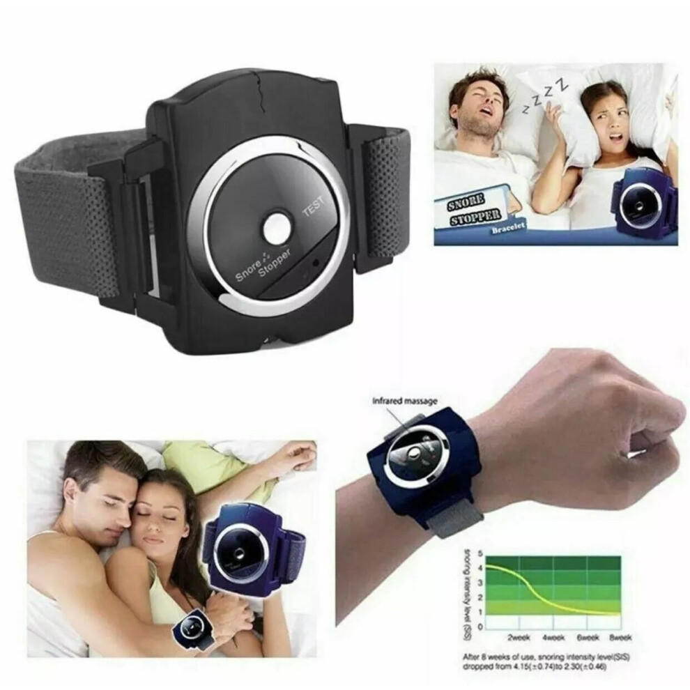 Flemye Electronic Snore Stopper Anti Snoring Wrist Bracelet Watch Device Sleep Aid
