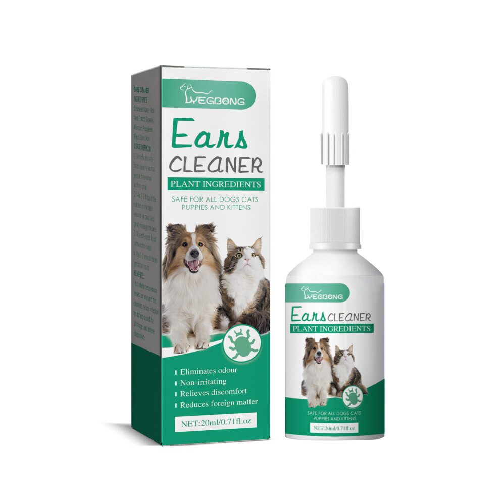 (20ml) Pet Ear Drops, Universal Ear Canal Cleaner For Cats And Dogs, Ear Mite Deodorizer, Anti-itch Cleaning Ear Wash