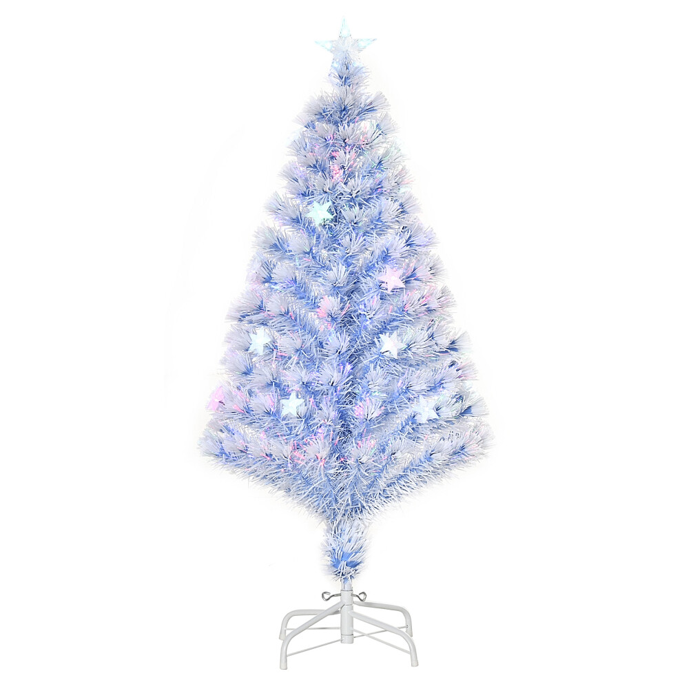 HOMCOM Artificial Fibre Optic Christmas Tree Seasonal Decoration w/ 16 LED