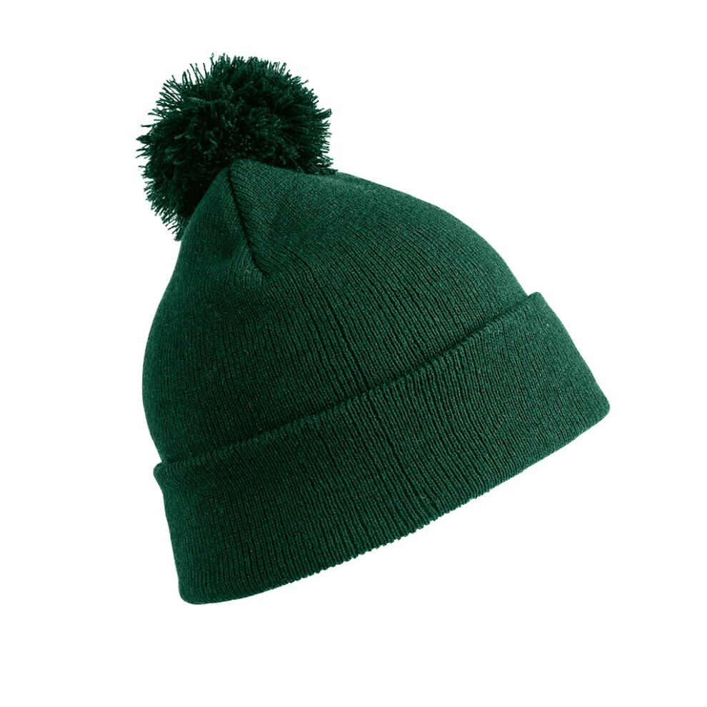 (One Size, Bottle Green) Result Childrens/Kids Pom Pom Beanie