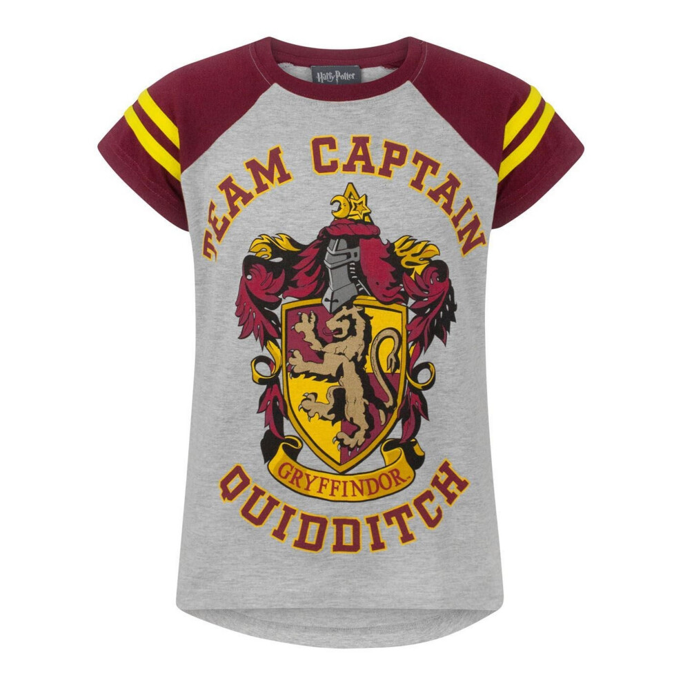 Harry Potter Official Girls Gryffindor Quidditch Team Captain T-Shirt