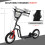 Homcom HOMCOM 75-80cm Kids Kick Scooter w/ Adjustable Handlebar Inflatable Wheels Black 4