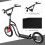 Homcom HOMCOM 75-80cm Kids Kick Scooter w/ Adjustable Handlebar Inflatable Wheels Black 3
