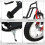 Homcom HOMCOM 75-80cm Kids Kick Scooter w/ Adjustable Handlebar Inflatable Wheels Black 6