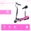 Homcom HOMCOM Foldable Powered Scooter 120W w/ Adjustable Seat and Brake, Pink 4
