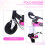 Homcom HOMCOM Foldable Powered Scooter 120W w/ Adjustable Seat and Brake, Pink 6