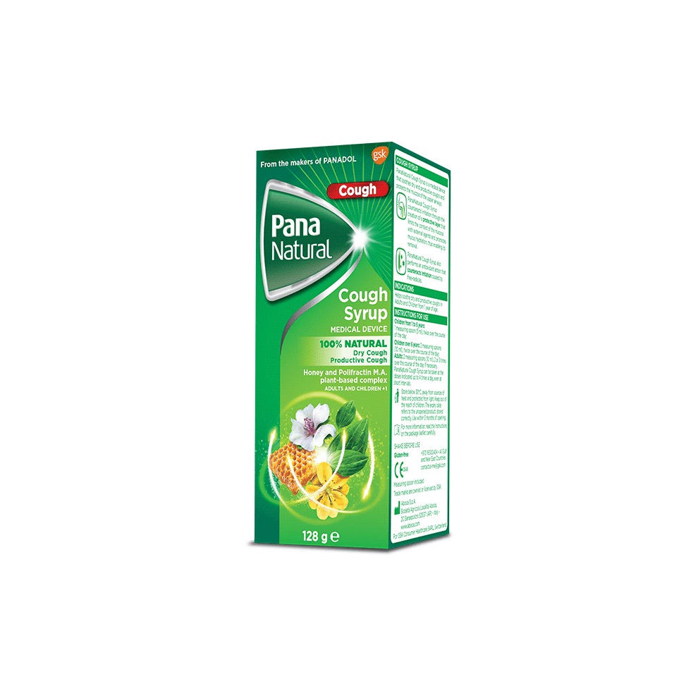 Panadol Pana Natural Syrup for Dry Cough 128g|soothe dry and productive coughs
