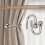 Imperial Rooms (Plain Ball- Brushed Silver) Metal Curtain Holdbacks 2Pcs Wall Mounted Tie Back 3