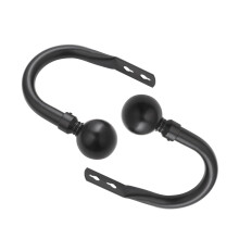 (Plain Ball- Matte Black) Metal Curtain Holdbacks 2Pcs Wall Mounted Tie Back