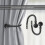 Imperial Rooms (Plain Ball- Matte Black) Metal Curtain Holdbacks 2Pcs Wall Mounted Tie Back 3