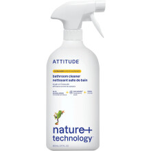 ATTITUDE Bathroom Cleaner, EWG Verified, Plant- and Mineral-Based Ingredients, Vegan Household Products, Citrus Zest, 800 mL