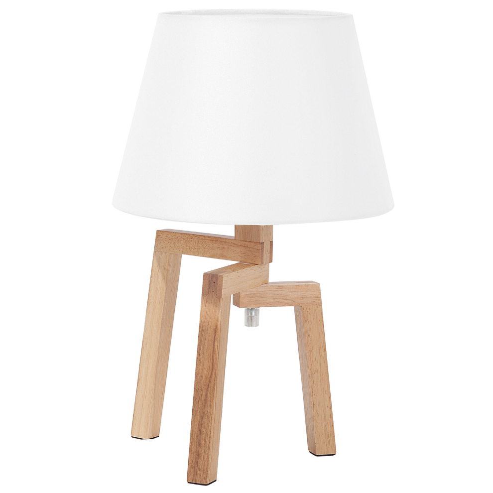 Table Lamp NALON Oak Wood Brown/ White