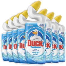 Duck Liquid Toilet Cleaner, Deep Action Gel , Marine, 750 ml, Pack of 8
