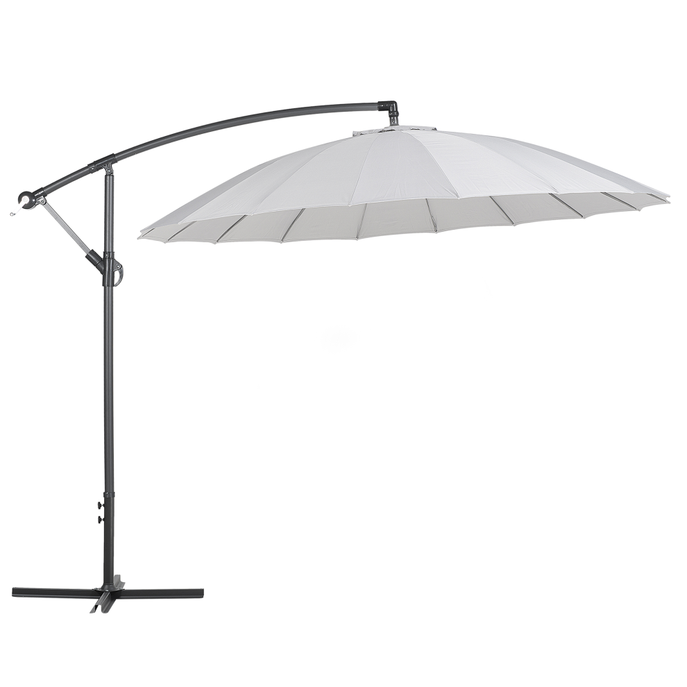 Cantilever Parasol 268 cm CALABRIA II Light Grey