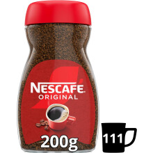 NESCAFÉ Original Instant Coffee 200g – Rich Aroma, Full Flavour, Bold Taste; 111 Mugs per Jar, 100% Responsibly Sourced | Coffee