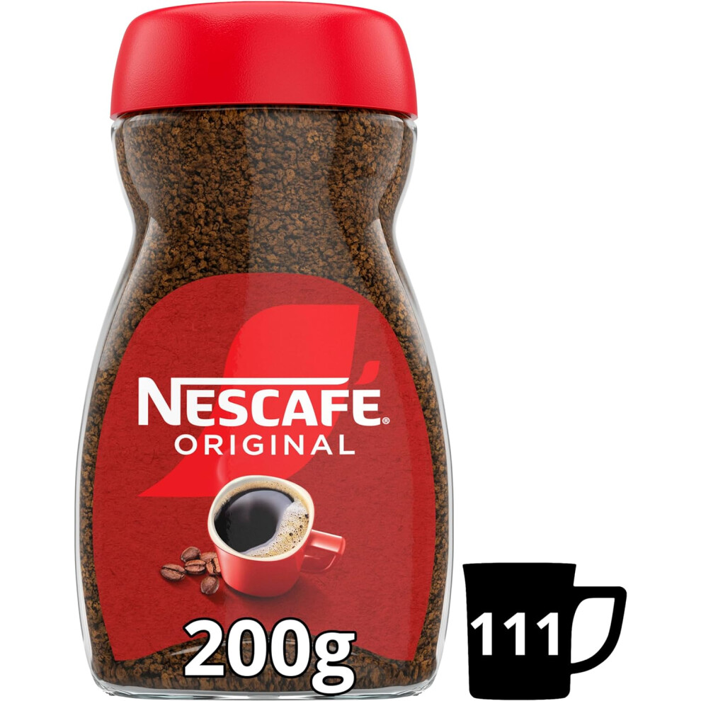 Nescafe Original Instant Coffee 200g Rich Aroma Full and Bold Flavour (Pack of 1)