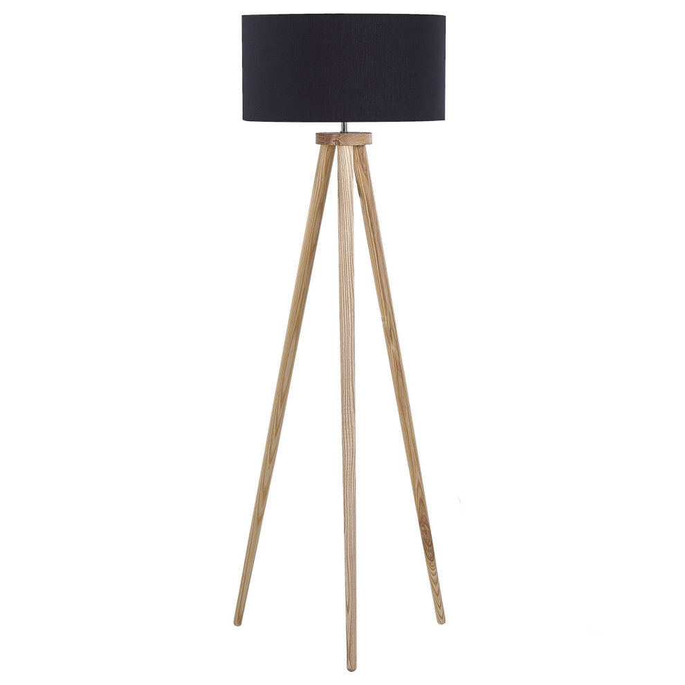 Floor Lamp NITRA Wood Black