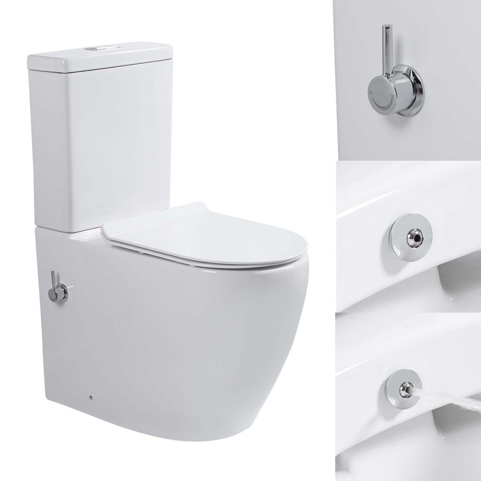 Close Coupled Toilet with Bidet Integrated Combined Bidet Toilet