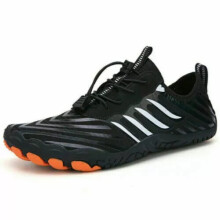 (10, 5# Black) Womens Mens Water Shoes Aqua Shoes Beach Swim Barefoot Non Slip Surfing Size UK