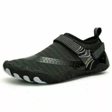 (11, 4# Black) Womens Mens Water Shoes Aqua Shoes Beach Swim Barefoot Non Slip Surfing Size UK