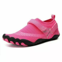 (5, 4# Rose Red) Womens Mens Water Shoes Aqua Shoes Beach Swim Barefoot Non Slip Surfing Size UK