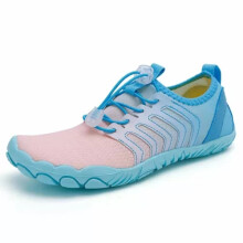 (7.5-8, 3# Pink Blue) Womens Mens Water Shoes Aqua Shoes Beach Swim Barefoot Non Slip Surfing Size UK