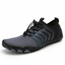 (8.5, 3# Black) Womens Mens Water Shoes Aqua Shoes Beach Swim Barefoot Non Slip Surfing Size UK