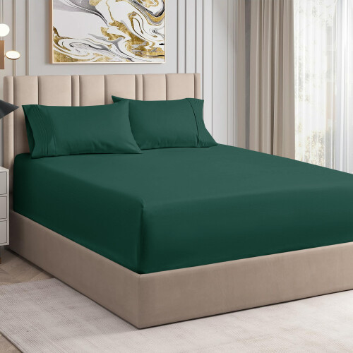 Imperial Rooms (Emerald, King) Extra Deep 40CM Fitted Sheet Bed Sheets Single Double King 2