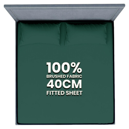 Imperial Rooms (Emerald, King) Extra Deep 40CM Fitted Sheet Bed Sheets Single Double King 1