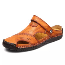 (Brown, UK 12 (Tag 47)) Mens Driving Lightweight Sandal Slip On Flats Shoes Slide Beach Sandals UK