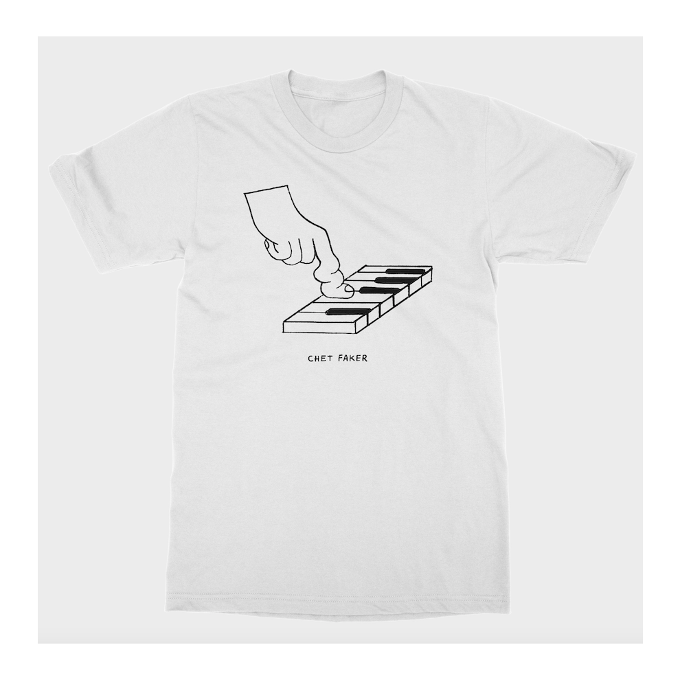 (M) Chet Faker Bend Tee White T-Shirt S