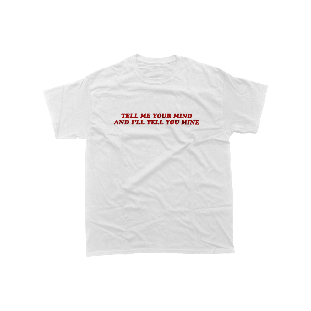 (XXL) King Hannah Tell Me Your Mind White Shirt T-Shirt S