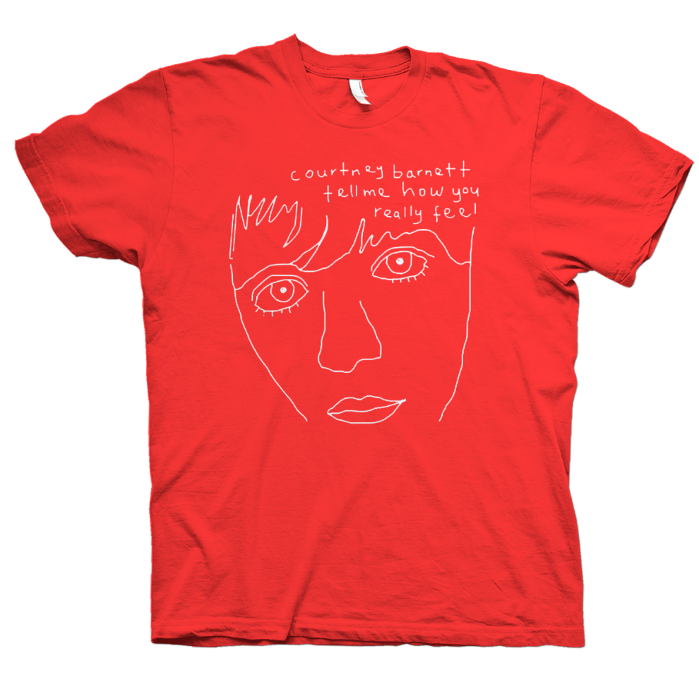 (XXL) Courtney Barnett Tell Me Line Drawing T-Shirt S