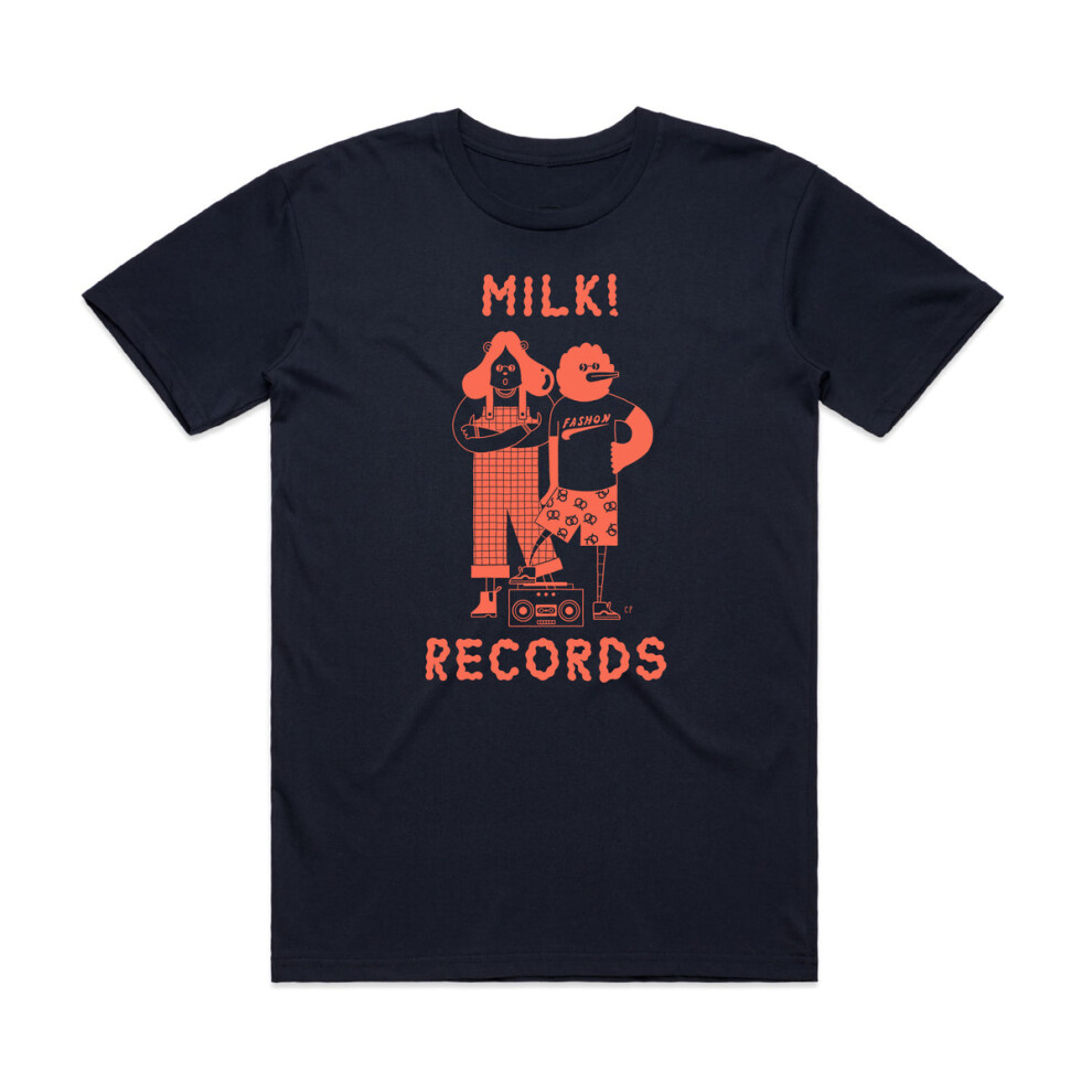 (XXL) Courtney Barnett Milk Records Navy T-Shirt S