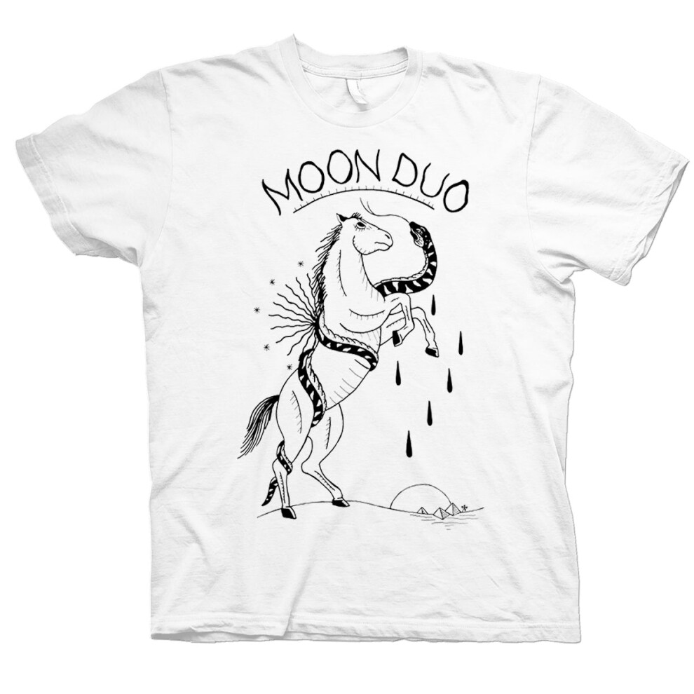 (M) Moon Duo Horse & Snake White T-Shirt S