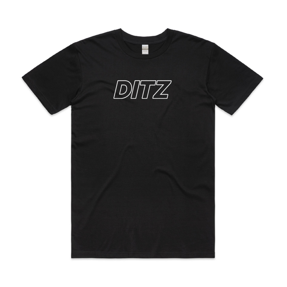 (XXL) DITZ DITZ Logo Black T-Shirt S