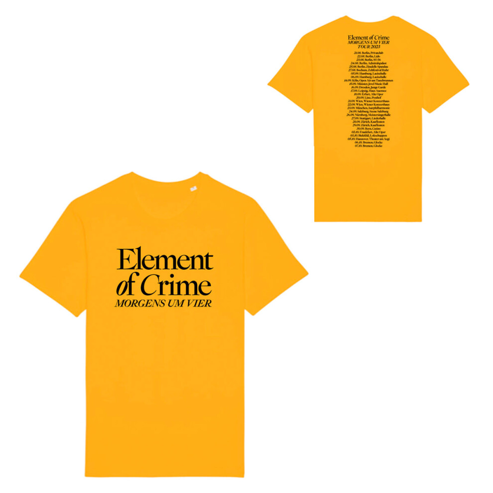 (L) Element Of Crime Morgens Um Vier Tour T-Shirt Gelb T-Shirt S