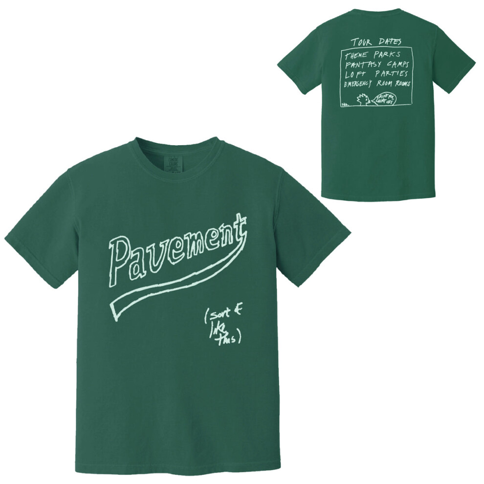 (M) Pavement Vintage Tour Dates Green T-Shirt S