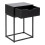 Mitra 1 Drawer Bedside Table in Black 4