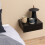 Avignon Square Bedside Table with 2 Drawers in Black 5