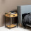 Seaford Bedside Table with 1 Drawer in Black & Oak 5