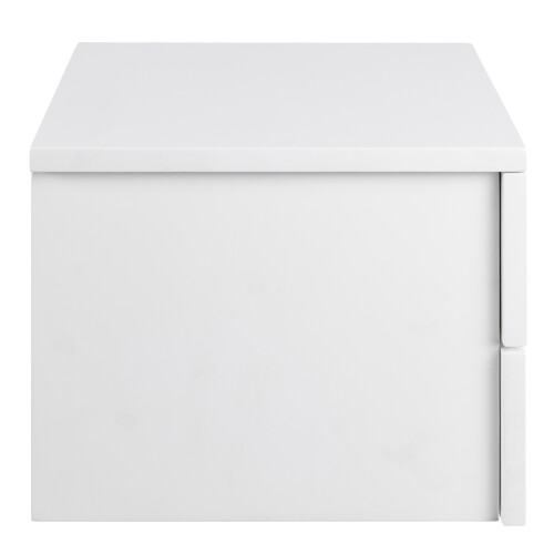 Avignon Bedside Table with 2 Drawers in White 2