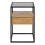 Randolf Square Bedside Table with 1 Drawer in Black and Oak 2