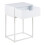 Mitra 1 Drawer Bedside Table in White 4