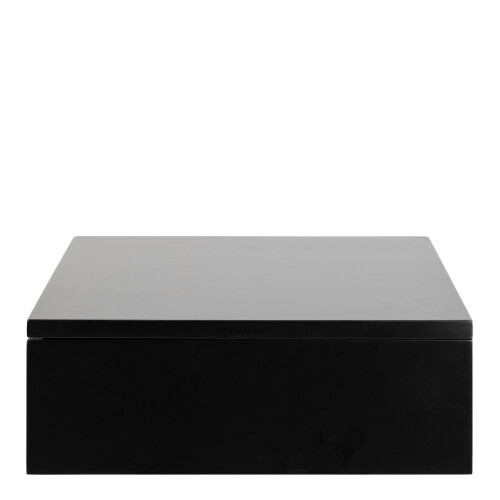 Avignon Square Bedside Table with 2 Drawers in Black 1