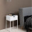 Mitra 1 Drawer Bedside Table in White 5