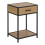 Seaford Bedside Table with 1 Drawer in Black & Oak 1